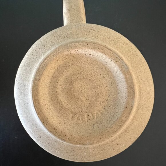 Pair of Vintage Japanese Handcrafted Hand Painted Unglazed & Glazed Pottery Mugs - Picture 13 of 13